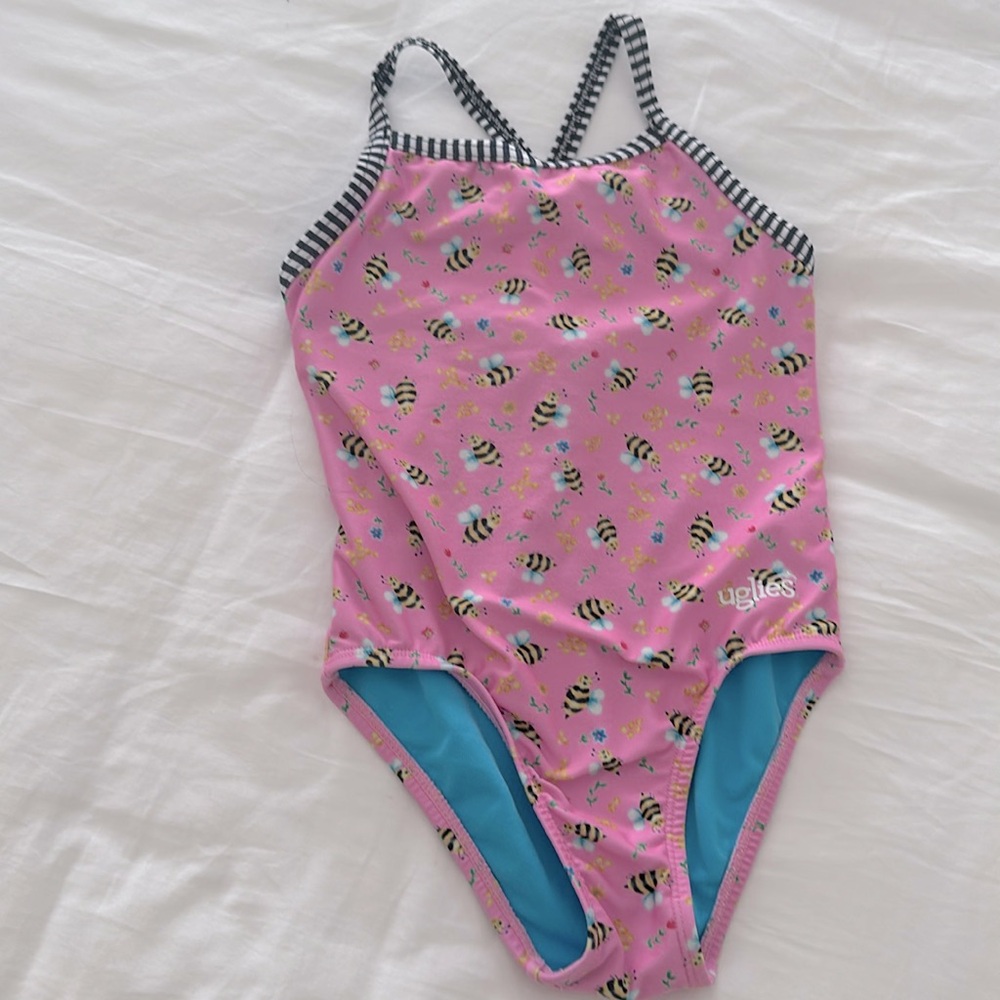 Size 10 swimsuit with bumblebees